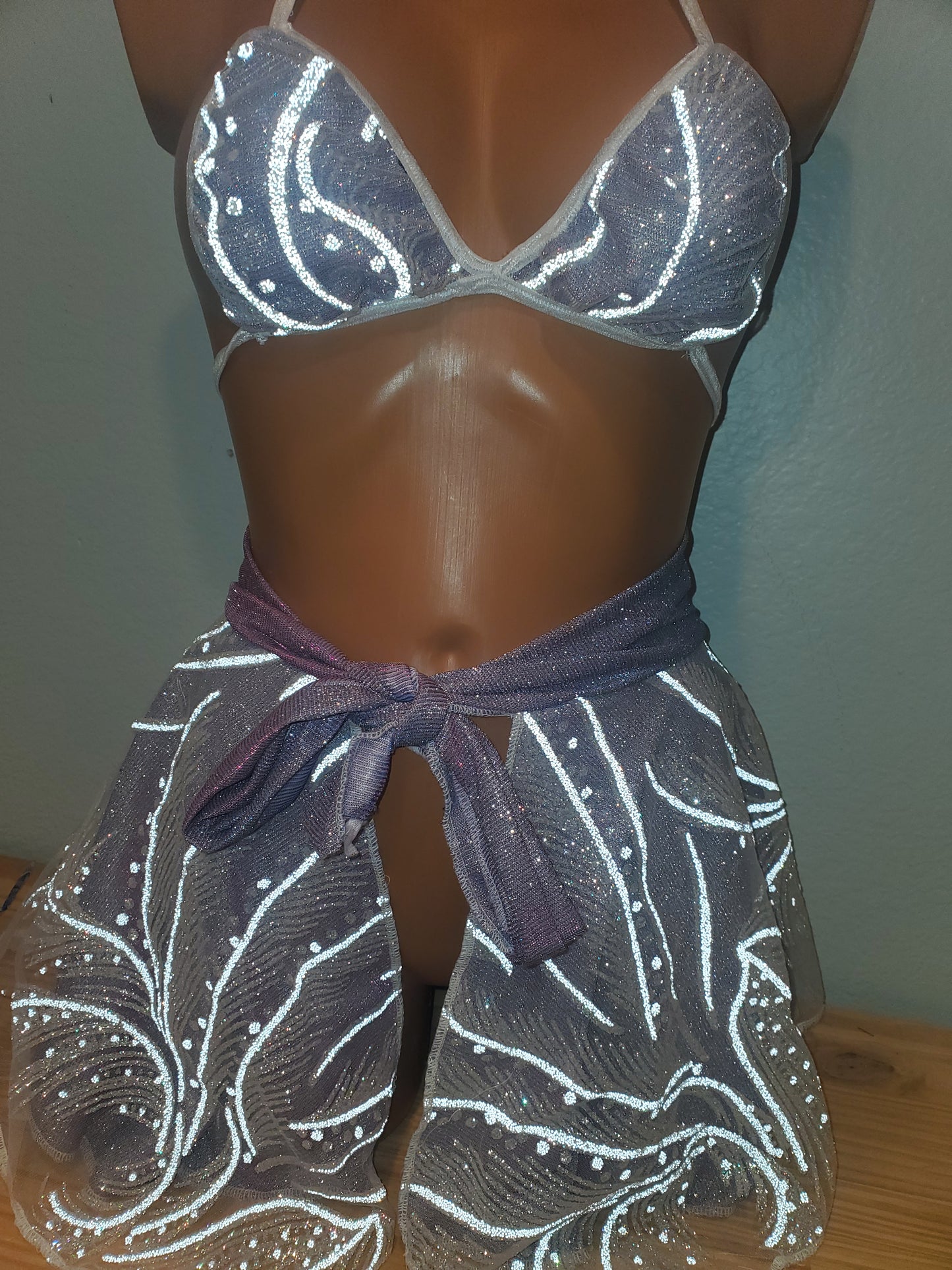 Sparkle skirt set lavender