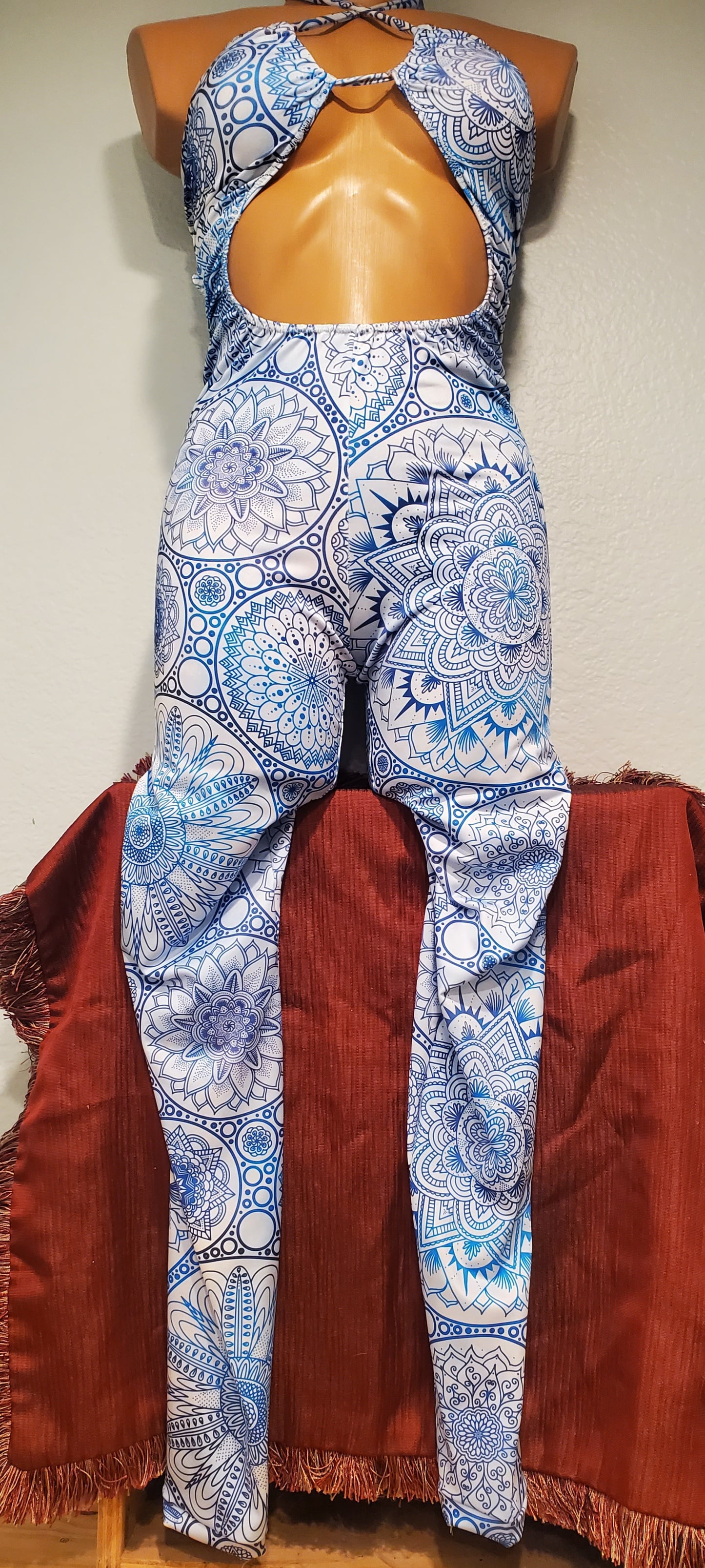 Blue Mandala Neptune Catsuit with bolero🔔