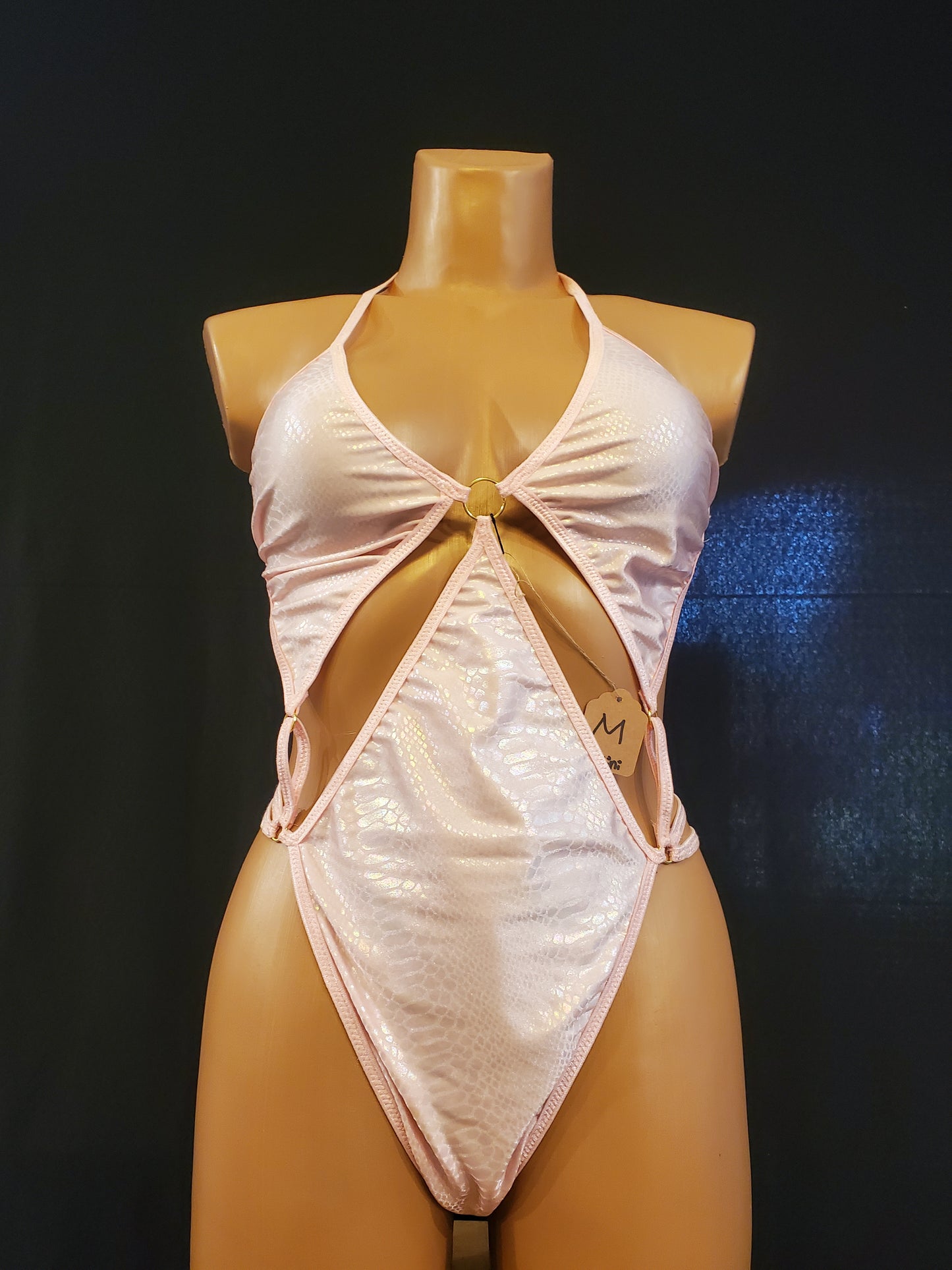 Holographic Dinosaur Diamond Monokini