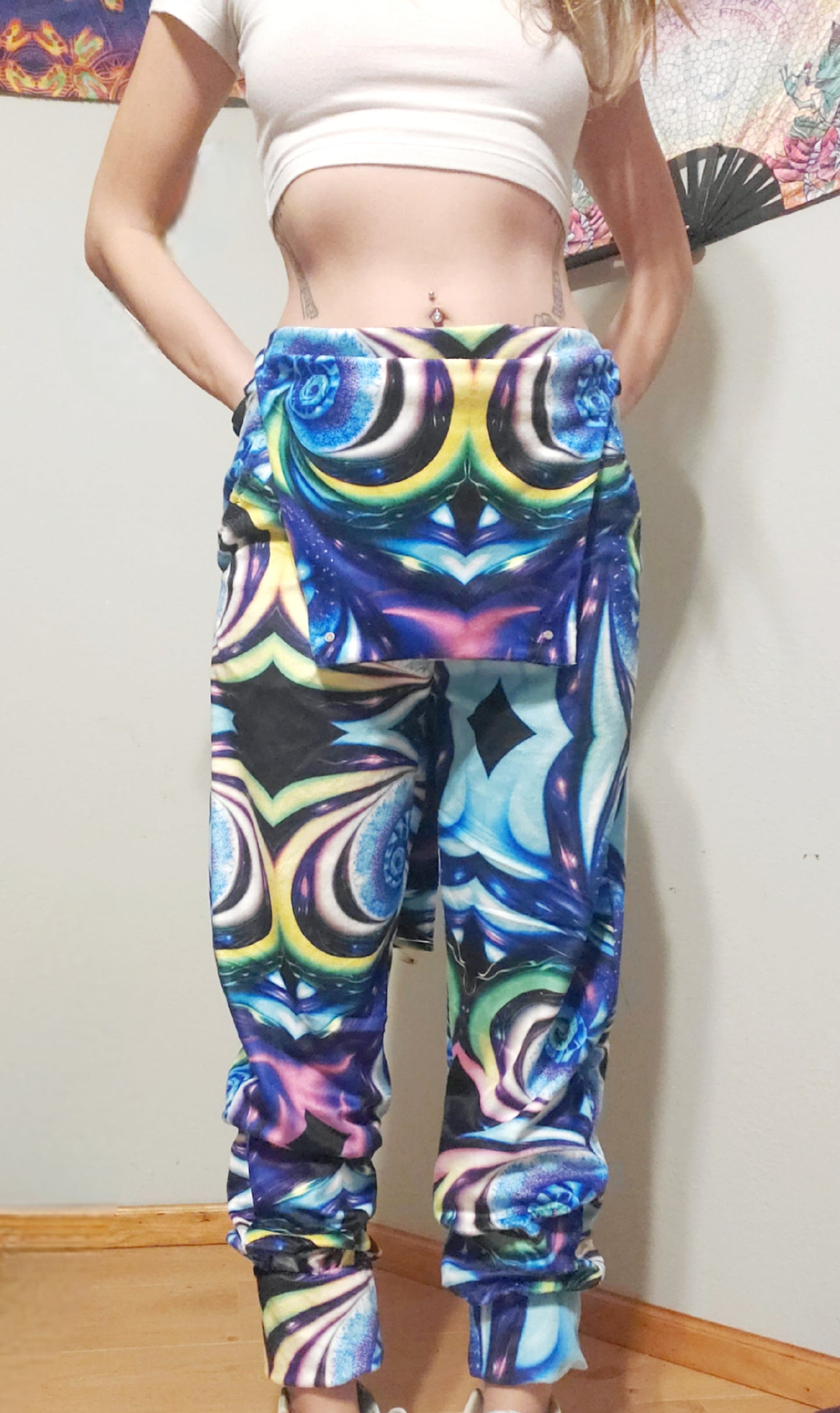 Blue Abstract Disko Jumpers - Women's